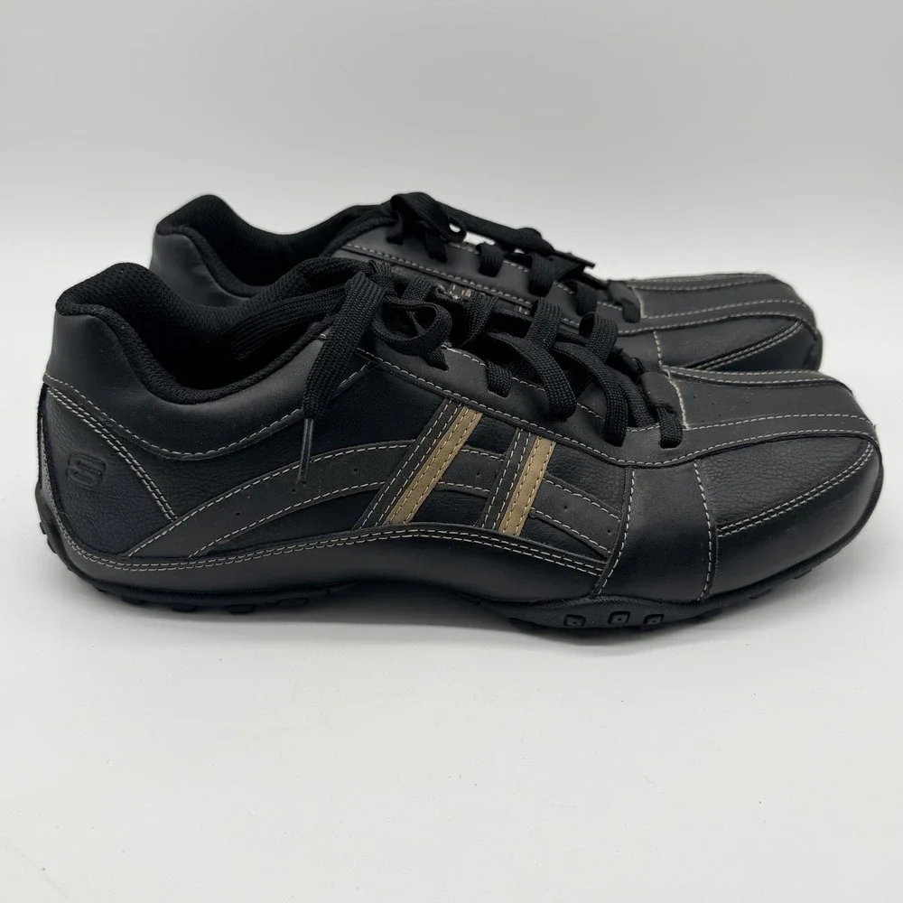Skechers Shoes Men's Size 11 Black Citywalk Malton Leather Oxford